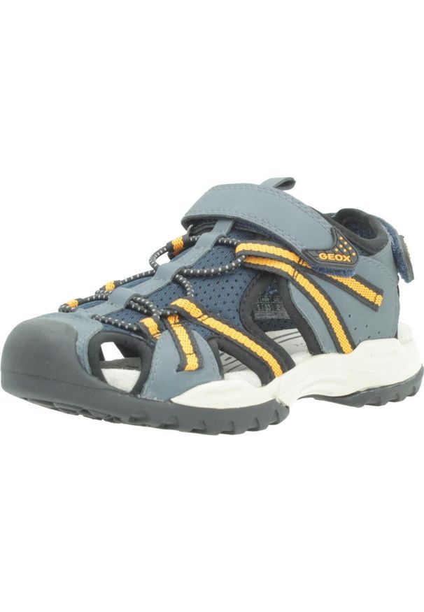Geox - Sandały GEOX J BOREALIS B. B Niebieski. Kolor: niebieski. Materiał: syntetyk, tkanina. Sport: turystyka piesza