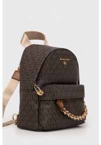 MICHAEL Michael Kors plecak damski kolor brązowy mały wzorzysty. Kolor: brązowy #4