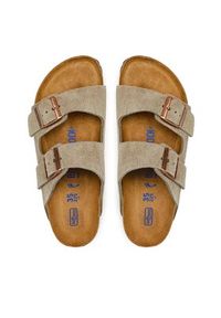 Birkenstock Klapki Arizona Bs 0951303 Khaki. Kolor: brązowy. Materiał: zamsz, skóra #5