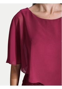 Swing Sukienka koktajlowa 77760410 Bordowy Regular Fit. Kolor: czerwony. Materiał: syntetyk. Styl: wizytowy #7