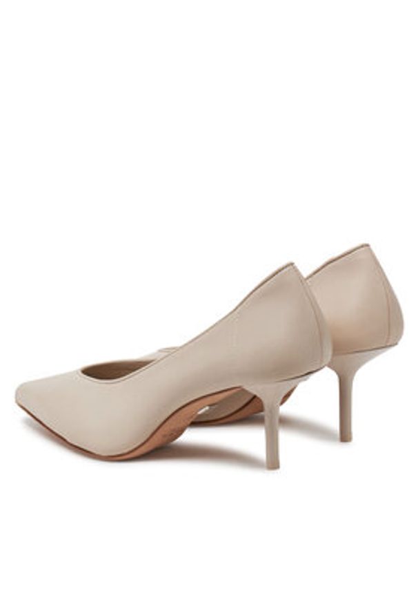 Max Mara Szpilki 2514521151600 Écru. Kolor: biały. Materiał: skóra. Obcas: na szpilce