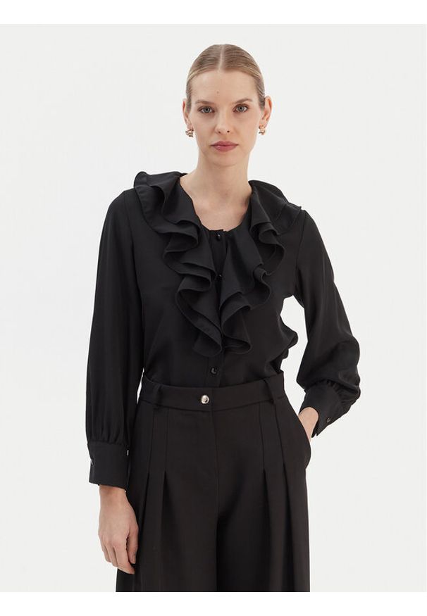 Rinascimento Koszula CFC0020157002 Czarny Regular Fit. Kolor: czarny. Materiał: syntetyk