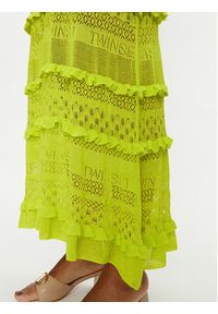 TwinSet - TWINSET Sukienka letnia 241TP3242 Żółty Regular Fit. Kolor: żółty. Materiał: syntetyk. Sezon: lato #4