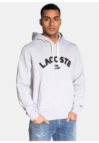 Bluza męska szara Lacoste Sport Hoodie SH6876.CCA. Kolor: szary. Materiał: materiał. Styl: sportowy