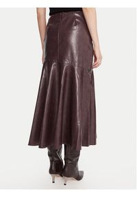 French Connection Spódnica z imitacji skóry 73ZAP 60 Bordowy Regular Fit. Kolor: czerwony. Materiał: syntetyk #5