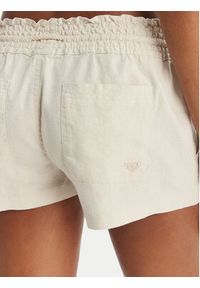 Roxy Szorty materiałowe Oceanside ARJNS03007 Beżowy Regular Fit. Kolor: beżowy. Materiał: len #3