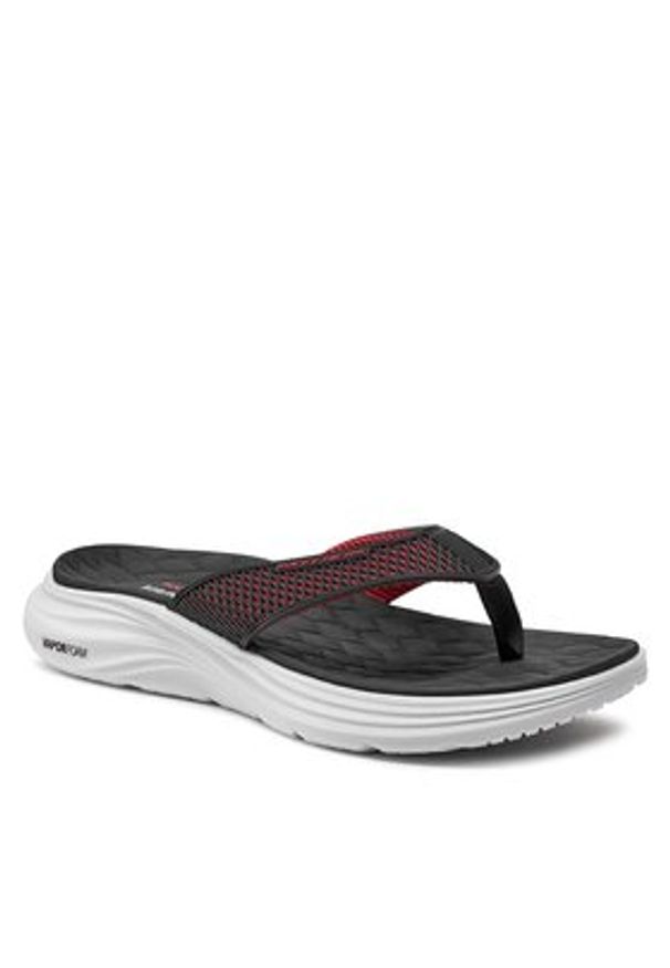 skechers - Skechers Japonki Vapor Foam Sandal 232894/BKRD Czarny. Kolor: czarny. Materiał: materiał
