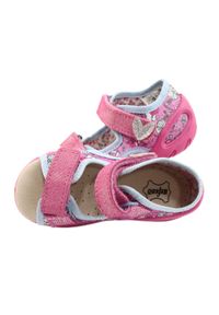 Befado obuwie dziecięce pu 065P147 różowe wielokolorowe. Kolor: różowy, wielokolorowy. Materiał: bawełna, tkanina #3