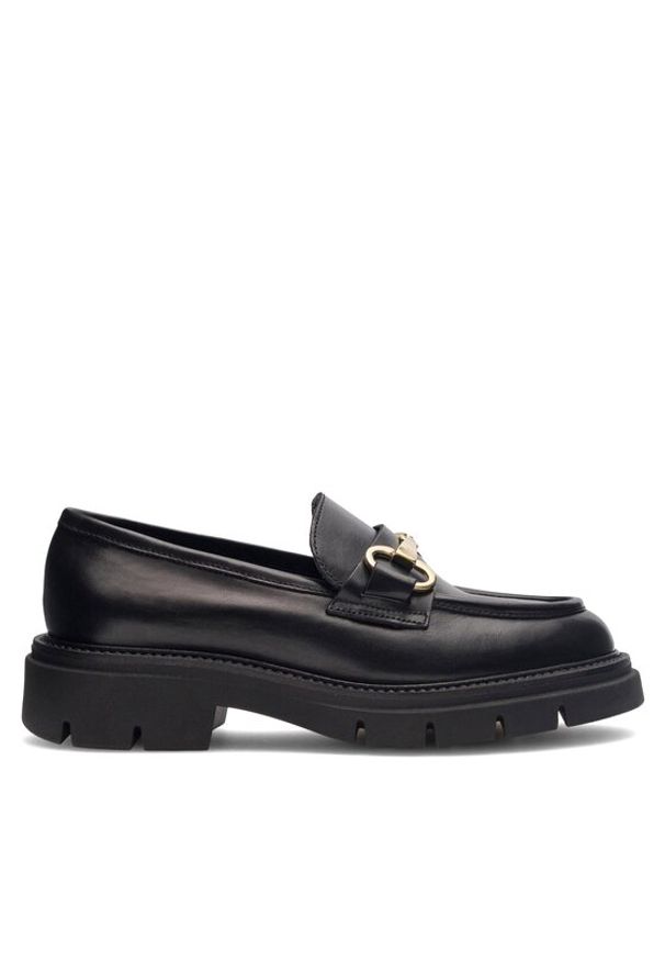 Gino Rossi Loafersy GRACE-I23-26370PE Czarny. Kolor: czarny. Materiał: skóra