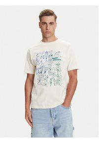 New Balance T-Shirt MT53916 Écru Regular Fit. Materiał: bawełna