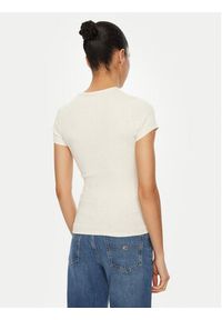 Tommy Jeans T-Shirt DW0DW20463 Beżowy Slim Fit. Kolor: beżowy. Materiał: bawełna #5