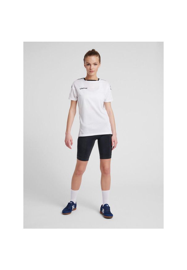 Hummel KOSZULKA DAMSKA T-shirt hmlAUTHENTIC POLY JERSEY WOMAN. Kolor: biały. Materiał: jersey. Sport: taniec, joga i pilates