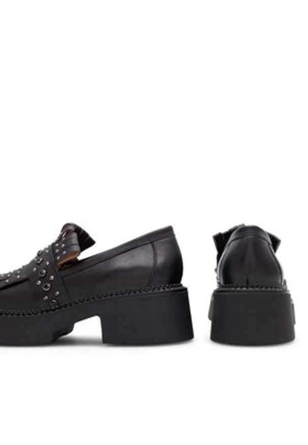 Eva Minge Półbuty LAGOA-24755 Czarny. Kolor: czarny. Materiał: skóra