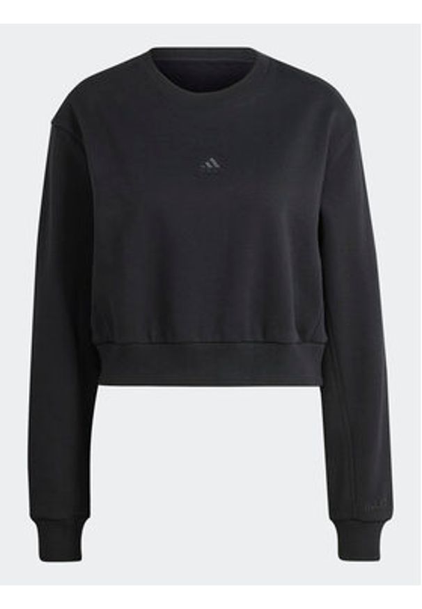Adidas - adidas Bluza ALL SZN Fleece IW1225 Czarny Regular Fit. Kolor: czarny. Materiał: bawełna, syntetyk