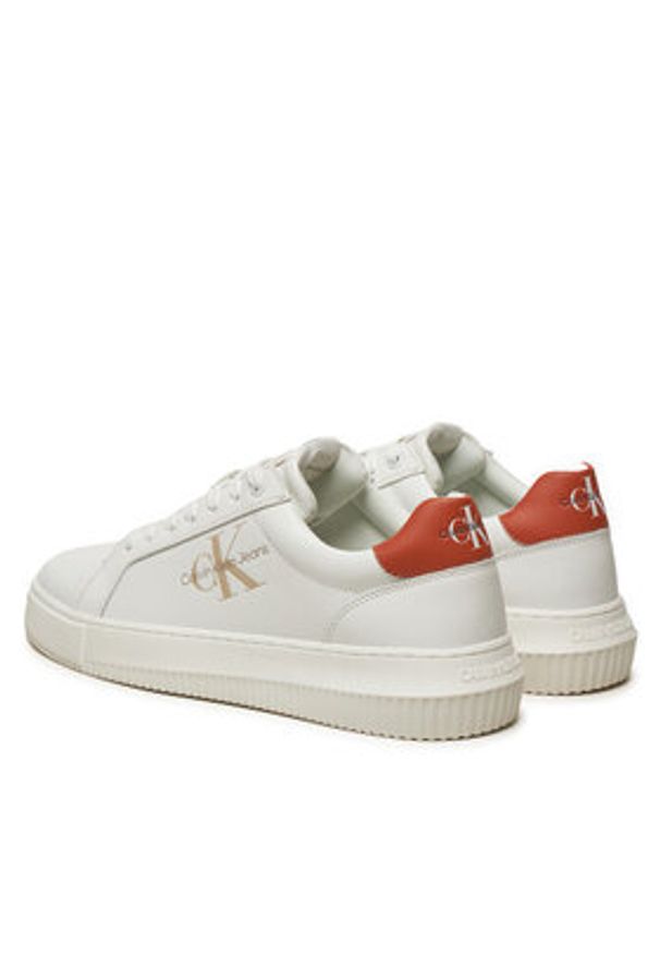 Calvin Klein Jeans Sneakersy YM0YM00681 Biały. Kolor: biały. Materiał: skóra