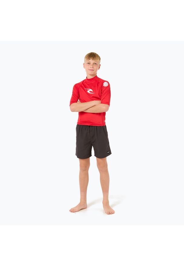 Koszulka do pływania dziecięca Rip Curl Lycra Brand Wave UPF. Kolor: pomarańczowy. Materiał: lycra. Sport: pływanie