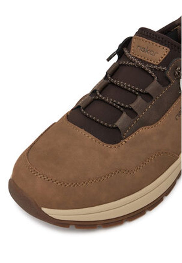 Rieker Sneakersy 11055-25 Brązowy. Kolor: brązowy. Materiał: skóra, nubuk