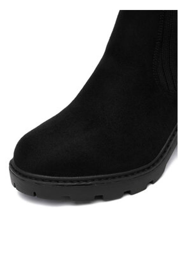 DeeZee Botki HX22060-52 Czarny. Kolor: czarny. Materiał: materiał