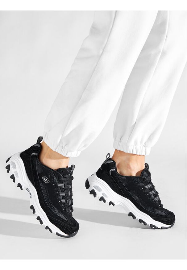 skechers - Skechers Sneakersy Biggest Fan 11930/BLK Czarny. Kolor: czarny. Materiał: materiał