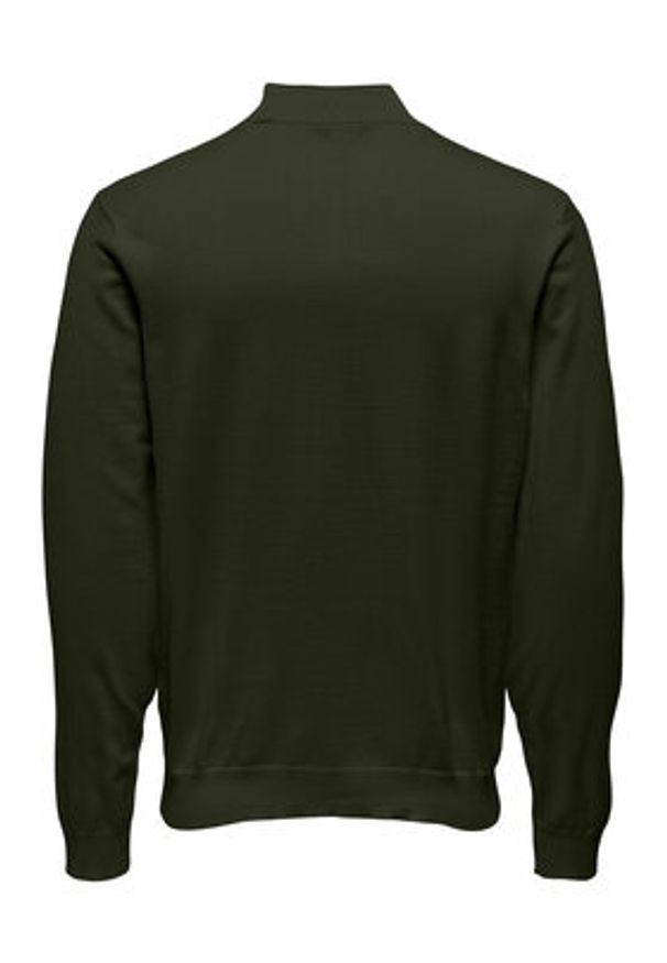 Only & Sons Sweter 22021264 Zielony Regular Fit. Kolor: zielony. Materiał: wiskoza