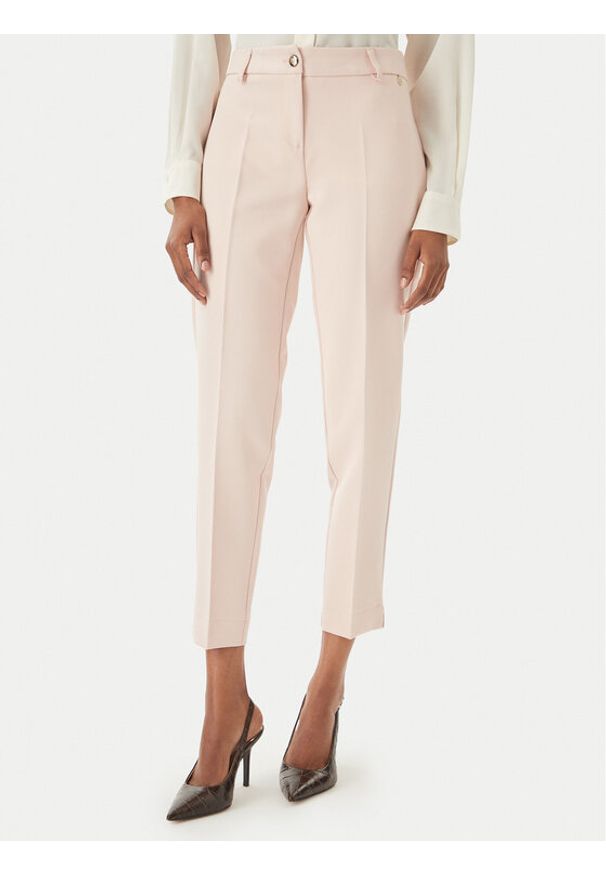 Maryley Spodnie materiałowe 26EB52Z/43PY Różowy jasny Regular Fit. Kolor: różowy. Materiał: syntetyk