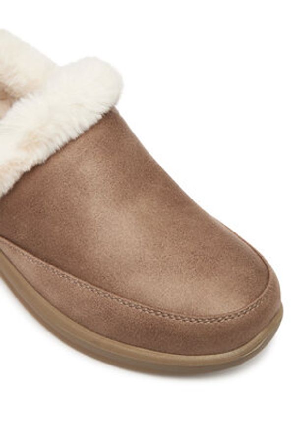 skechers - Skechers Kapcie Cozy Escape 168114/TPE Szary. Kolor: szary. Materiał: skóra