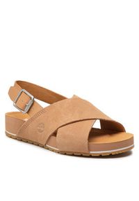 Timberland Sandały MalibuWaves Basic X Strap TB0A41MQCW81 Brązowy. Kolor: brązowy. Materiał: skóra, zamsz #7