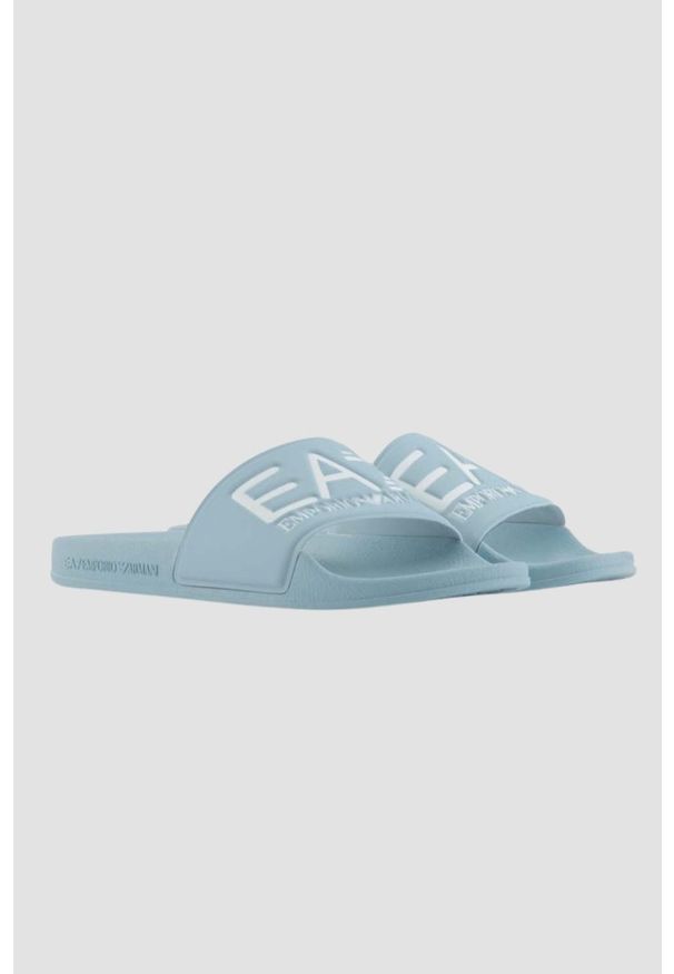 EA7 Emporio Armani - EA7 EMPORIO ARMANI Błękitne klapki Flip flops, Rozmiar 36. Kolor: niebieski