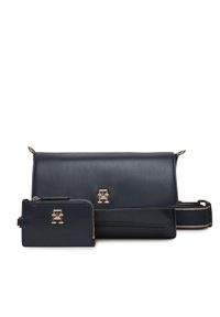 TOMMY HILFIGER - Tommy Hilfiger Torebka Th Joy Crossover AW0AW16813 Granatowy. Kolor: niebieski. Materiał: skórzane #1