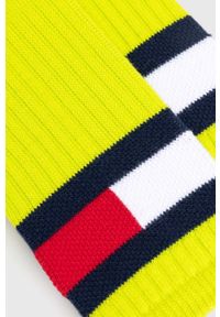 Tommy Jeans skarpetki damskie kolor żółty. Kolor: żółty. Materiał: bawełna, włókno #2