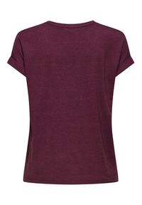 only - ONLY T-Shirt Moster 15106662 Bordowy Regular Fit. Kolor: czerwony. Materiał: wiskoza #3