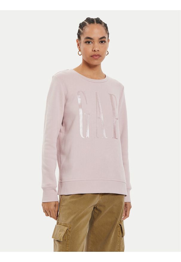 GAP - Gap Bluza 540907-06 Różowy Relaxed Fit. Kolor: różowy. Materiał: bawełna, syntetyk