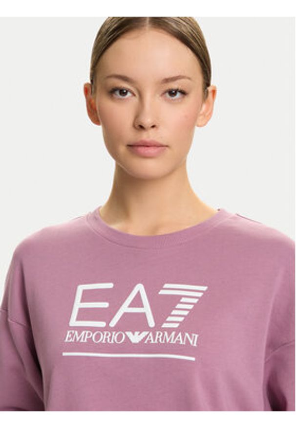EA7 Emporio Armani Bluza 7W000416 AF12473 UA272 Różowy Relaxed Fit. Kolor: różowy. Materiał: bawełna