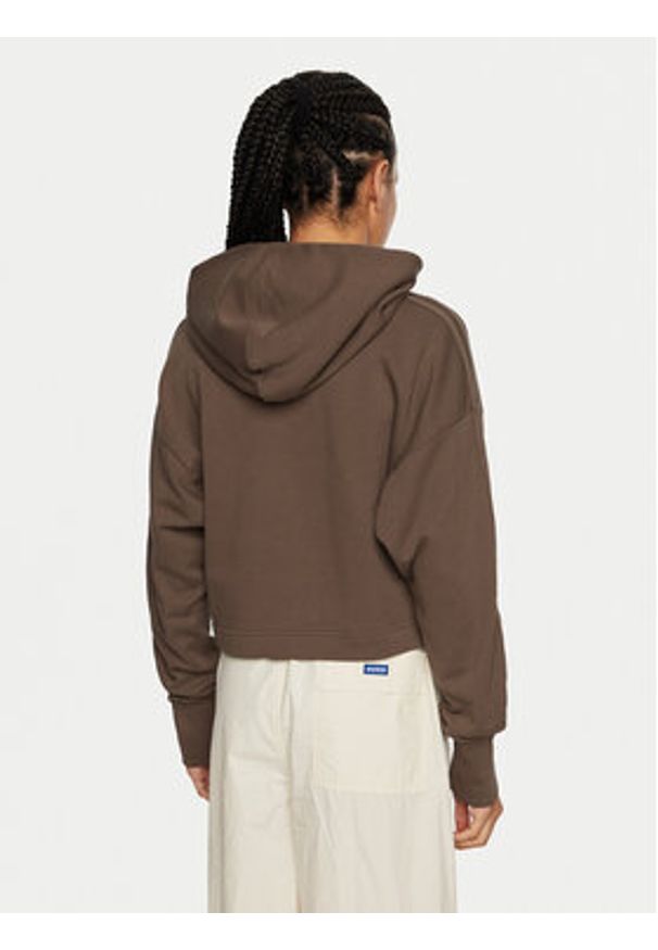 Adidas - adidas Bluza ALL SZN French Terry 3-Stripes JI9105 Brązowy Regular Fit. Kolor: brązowy. Materiał: bawełna