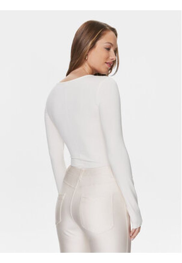 Guess Body Corset W4RP24 K68D2 Écru Slim Fit. Materiał: wiskoza