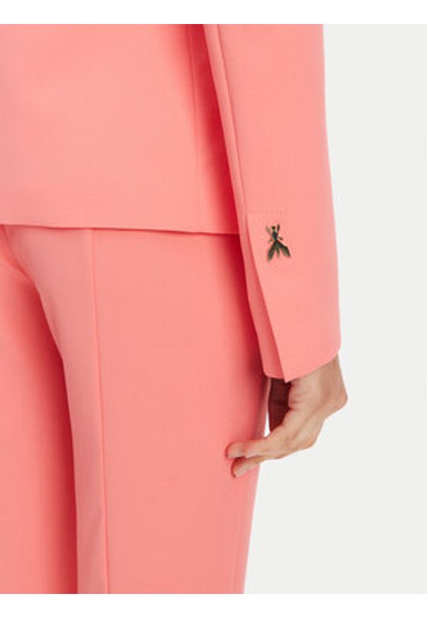 Patrizia Pepe Marynarka 2S1528 A411 R854 Koralowy Regular Fit. Kolor: pomarańczowy. Materiał: syntetyk