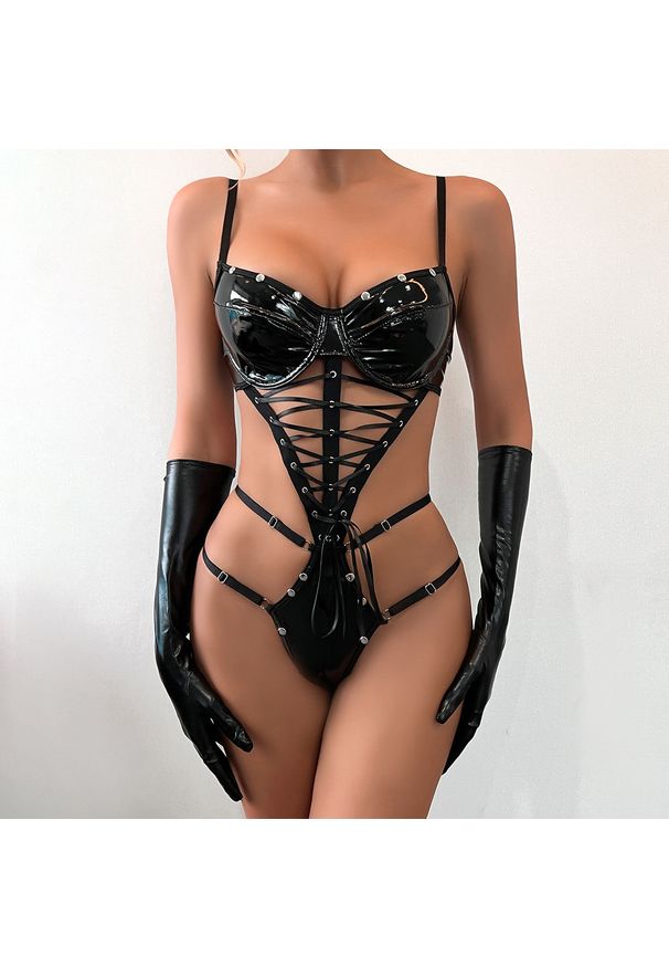 Intica - Body z paseczkami na specjalne okazje Josepha. Kolor: czerwony. Materiał: materiał