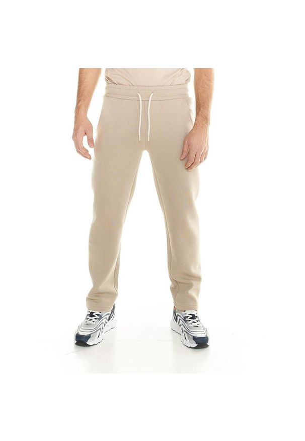 LEONE 1947 APPAREL - Męskie spodnie dresowe Leone Urban. Kolor: beżowy. Materiał: dresówka. Sport: fitness