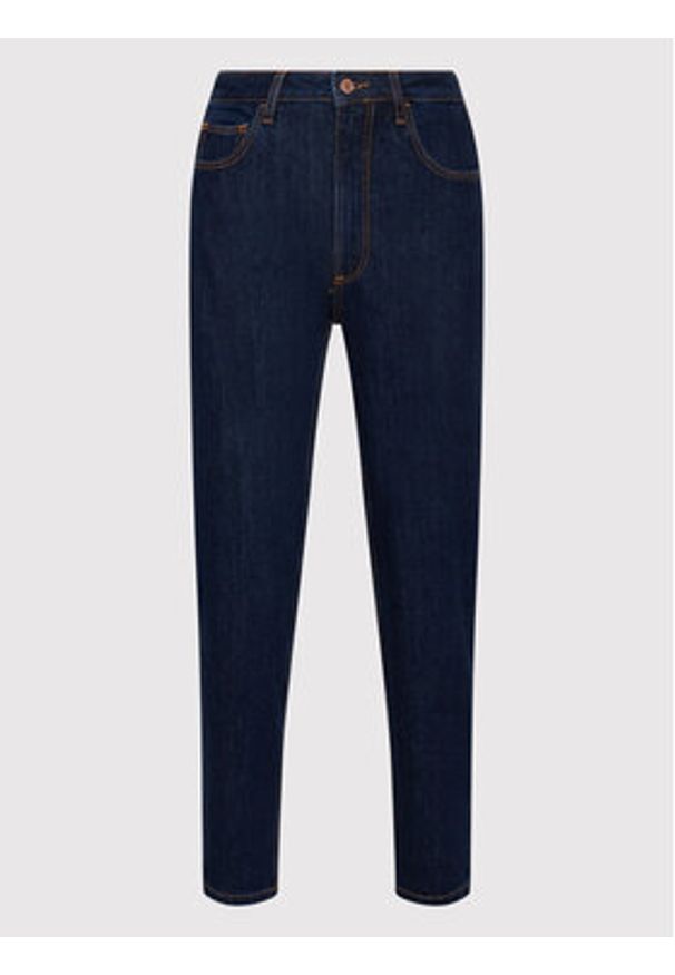 Guess Jeansy W2YA21 D4NH4 Granatowy Tapered Leg. Kolor: niebieski
