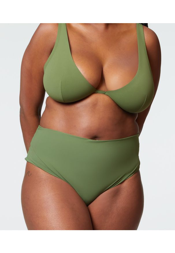 Essentielle Majtki Od Bikini Z Modyfikowanym Stanem - 38 - Zielony Perłowy - Etam. Kolor: biały, wielokolorowy, zielony