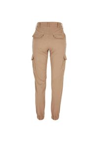 Urban Classics - Spodnie Cargo Damskie Z Wysokimi Stanami. Stan: podwyższony. Kolor: beżowy