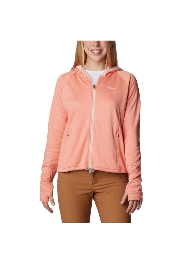 columbia - Bluza damska Columbia Boundless Trek Grid Fleece Hoodie. Kolor: różowy