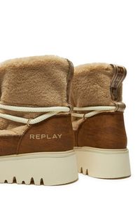 Replay - REPLAY Śniegowce Melrose Hair Lace-Up GWF2H.000.C0014S Brązowy. Kolor: brązowy. Materiał: materiał #2