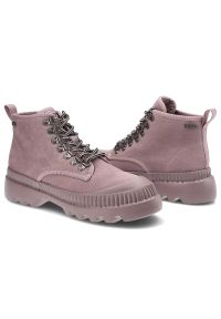 Big-Star - Fioletowe Botki Big Star Damskie Wygodne Buty. Okazja: na co dzień. Kolor: fioletowy. Materiał: zamsz. Szerokość cholewki: normalna. Styl: casual #3