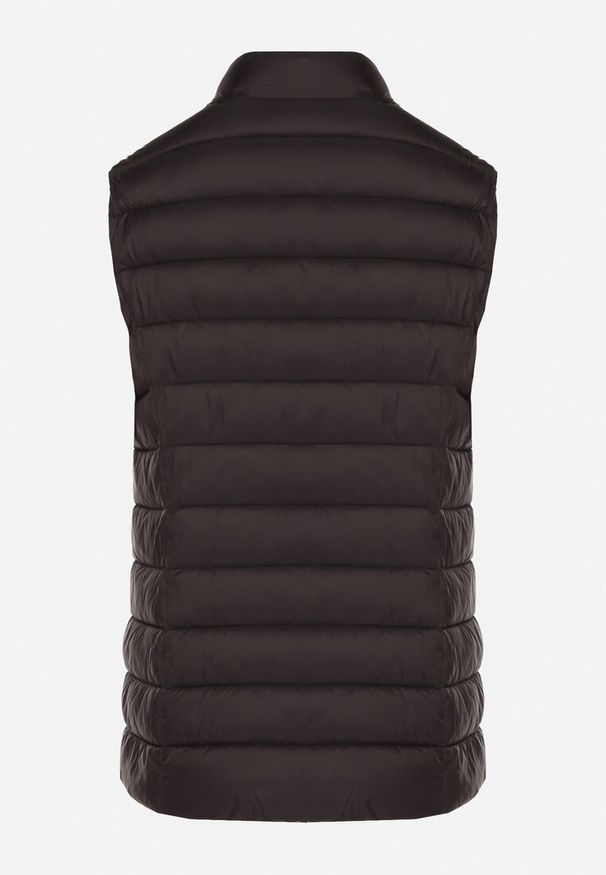 Born2be - Czarna Pikowanana Kamizelka Sifitta. Okazja: na co dzień. Kolor: czarny. Materiał: jeans. Styl: klasyczny, casual, elegancki