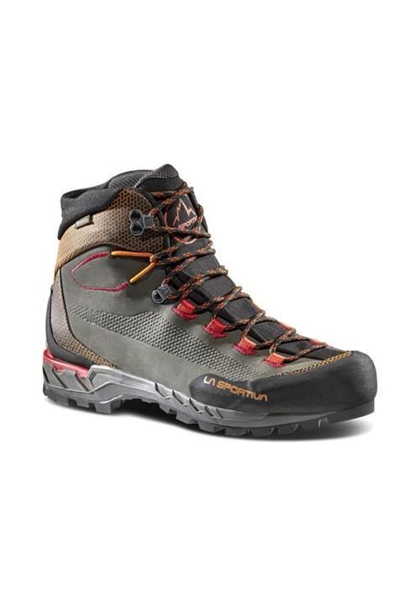 LA SPORTIVA - Buty trekkingowe męskie La Sportiva Trango Tech Gtx. Wysokość cholewki: za kostkę. Zapięcie: sznurówki. Kolor: szary. Materiał: syntetyk, skóra, materiał. Szerokość cholewki: normalna. Sport: turystyka piesza