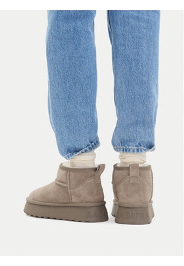 Badura Śniegowce WFA3080-4 Szary. Kolor: szary. Materiał: zamsz, skóra