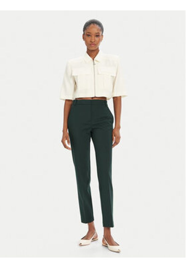Pinko - PINKO Spodnie materiałowe Bello 100155 A24D Zielony Regular Fit. Kolor: zielony. Materiał: wiskoza