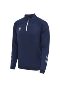 Bluza do piłki ręcznej męska Hummel hml LEAD. Kolor: niebieski. Materiał: dresówka. Wzór: nadruk. Sezon: zima #2
