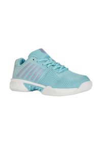 Buty do tenisa damskie K-Swiss Express Light 2 Indoor. Kolor: niebieski. Materiał: materiał, syntetyk. Szerokość cholewki: normalna. Sport: tenis
